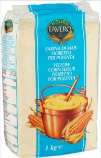 CORN FLOUR FOR POLENTA BLUE 1KG FAVERO